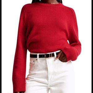 A&F Madeline Crew Sweater Red